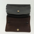 LOEWE Velazquez Hand Bag Leather 2way Black Gold Auth 137609-10