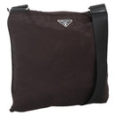 PRADA Shoulder Bag Nylon Black Silver Auth 137625-1
