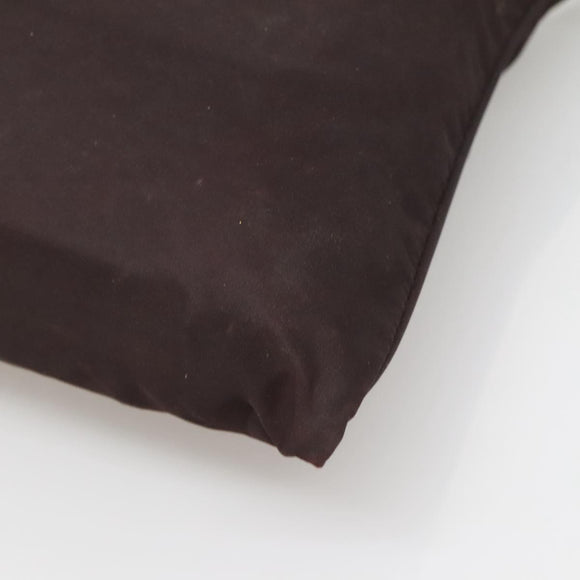 PRADA Shoulder Bag Nylon Black Silver Auth 137625