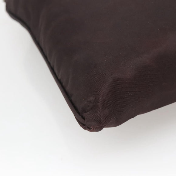 PRADA Shoulder Bag Nylon Black Silver Auth 137625