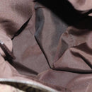 FENDI Zucchino Canvas Shoulder Bag Beige Brown Auth 137627-11