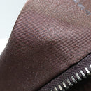 FENDI Zucchino Canvas Shoulder Bag Beige Brown Auth 137627-12