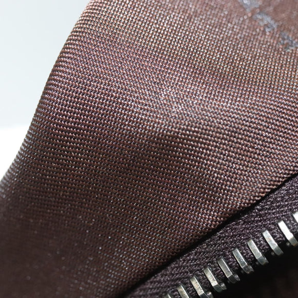 FENDI Zucchino Canvas Shoulder Bag Beige Brown Auth 137627