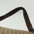 FENDI Zucchino Canvas Shoulder Bag Beige Brown Auth 137627-14