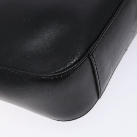 BURBERRY Shoulder Bag Leather Black Auth 137630