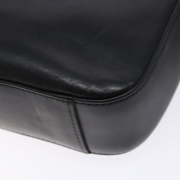 BURBERRY Shoulder Bag Leather Black Auth 137630