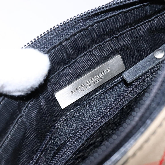 BURBERRY Shoulder Bag Leather Black Auth 137630