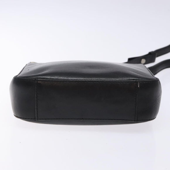 BURBERRY Shoulder Bag Leather Black Auth 137630