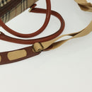 Burberrys Nova Check Boston Bag PVC 2way Beige Auth 137639-9