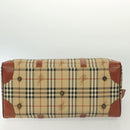 Burberrys Nova Check Boston Bag PVC 2way Beige Auth 137639-5