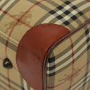 Burberrys Nova Check Boston Bag PVC 2way Beige Auth 137639-17