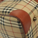 Burberrys Nova Check Boston Bag PVC 2way Beige Auth 137639-18