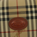 Burberrys Nova Check Boston Bag PVC 2way Beige Auth 137639-19