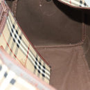 Burberrys Nova Check Boston Bag PVC 2way Beige Auth 137639-20