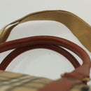 Burberrys Nova Check Boston Bag PVC 2way Beige Auth 137639-14