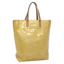 LOUIS VUITTON Monogram Vernis Reade MM Hand Bag Beige M91141 LV Auth 137641-1