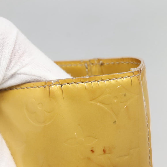 LOUIS VUITTON Monogram Vernis Reade MM Hand Bag Beige M91141 LV Auth 137641