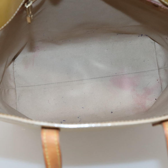 LOUIS VUITTON Monogram Vernis Reade MM Hand Bag Beige M91141 LV Auth 137641