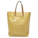 LOUIS VUITTON Monogram Vernis Reade MM Hand Bag Beige M91141 LV Auth 137641-13