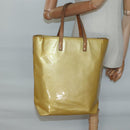 LOUIS VUITTON Monogram Vernis Reade MM Hand Bag Beige M91141 LV Auth 137641-21