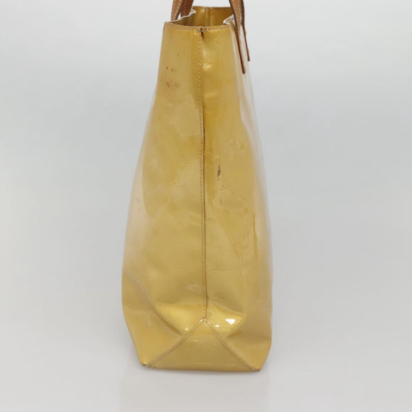 LOUIS VUITTON Monogram Vernis Reade MM Hand Bag Beige M91141 LV Auth 137641