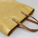 LOUIS VUITTON Monogram Vernis Reade MM Hand Bag Beige M91141 LV Auth 137641-6