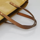 LOUIS VUITTON Monogram Vernis Reade MM Hand Bag Beige M91141 LV Auth 137641-7