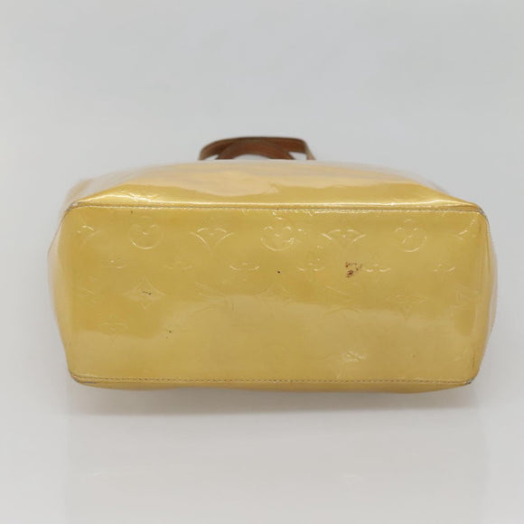 LOUIS VUITTON Monogram Vernis Reade MM Hand Bag Beige M91141 LV Auth 137641