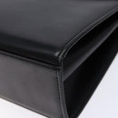 GIVENCHY Hand Bag Leather Black Gold Auth 137645-9