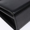 GIVENCHY Hand Bag Leather Black Gold Auth 137645-15