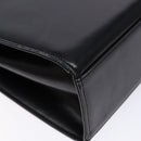 GIVENCHY Hand Bag Leather Black Gold Auth 137645-17