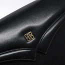 GIVENCHY Hand Bag Leather Black Gold Auth 137645-18