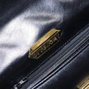 GIVENCHY Hand Bag Leather Black Gold Auth 137645-20