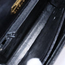 GIVENCHY Hand Bag Leather Black Gold Auth 137645-10