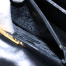 GIVENCHY Hand Bag Leather Black Gold Auth 137645-12