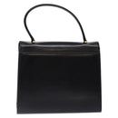 GIVENCHY Hand Bag Leather Black Gold Auth 137645-2