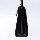 GIVENCHY Hand Bag Leather Black Gold Auth 137645-3