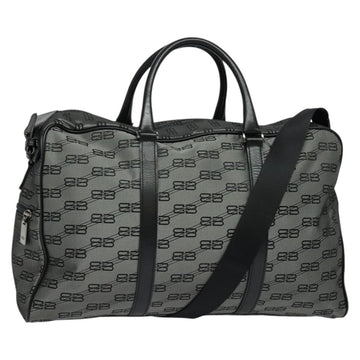 BALENCIAGA Boston Bag Nylon 2way Vintage Gray Auth 137646