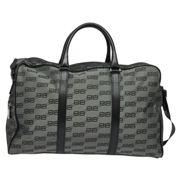 BALENCIAGA Boston Bag Nylon 2way Vintage Gray Auth 137646 - 0