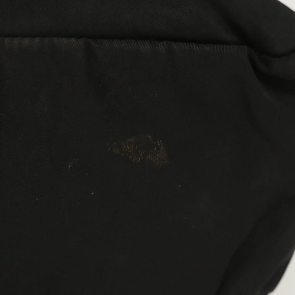 PRADA Hand Bag Nylon Black Silver Auth 137647
