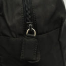 PRADA Hand Bag Nylon Black Silver Auth 137647-10