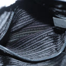 PRADA Hand Bag Nylon Black Silver Auth 137647-22
