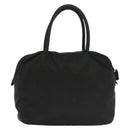 PRADA Hand Bag Nylon Black Silver Auth 137647-2