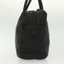 PRADA Hand Bag Nylon Black Silver Auth 137647-3