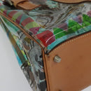 PRADA Tote Bag Vinyl Leather Clear Multicolor Silver BR2515 Auth 137653-14