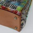 PRADA Tote Bag Vinyl Leather Clear Multicolor Silver BR2515 Auth 137653-16