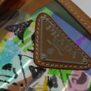 PRADA Tote Bag Vinyl Leather Clear Multicolor Silver BR2515 Auth 137653-17