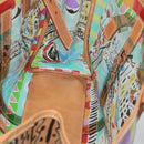 PRADA Tote Bag Vinyl Leather Clear Multicolor Silver BR2515 Auth 137653-19