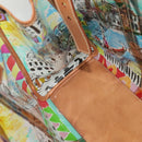 PRADA Tote Bag Vinyl Leather Clear Multicolor Silver BR2515 Auth 137653-20