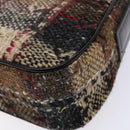 BURBERRY Nova Check Shoulder Bag Wool Beige Auth 137662-15
